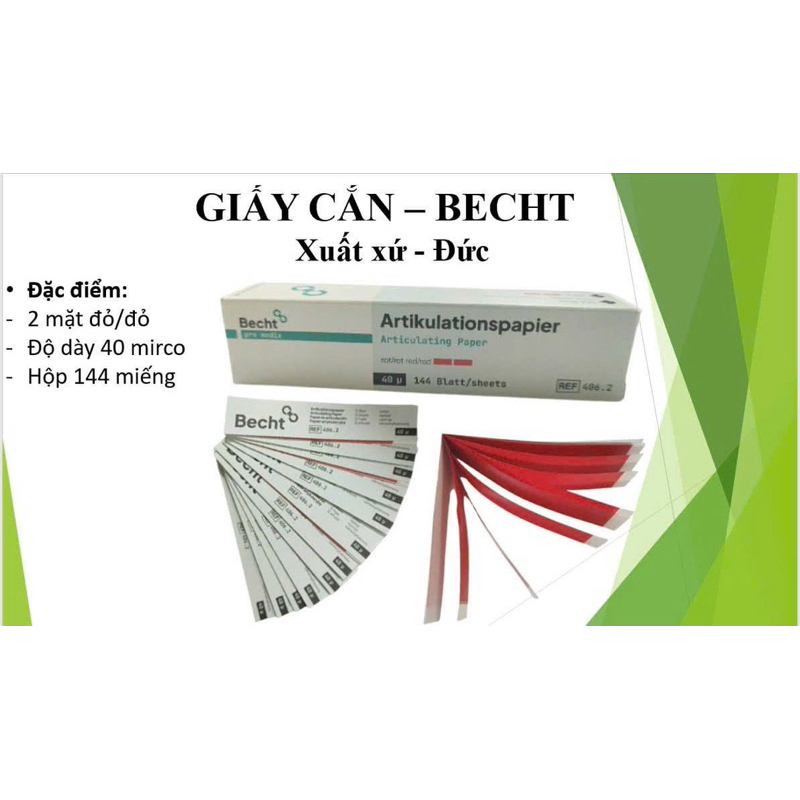Giấy cắn đỏ 40um của hãng Betch Đức nha khoa | Shopee Việt Nam