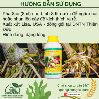 Phân bón lá cao cấp Hoa Kỳ Roots 2 - USA (500ml/1Lít), kích ra rễ cực mạnh, dùng trong giâm cành