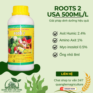Phân bón lá cao cấp Hoa Kỳ Roots 2 - USA (500ml/1Lít), kích ra rễ cực mạnh, dùng trong giâm cành