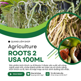 Phân bón lá cao cấp Hoa Kỳ Roots 2 - USA (100ml), kích ra rễ cực mạnh, dùng trong giâm cành chiết