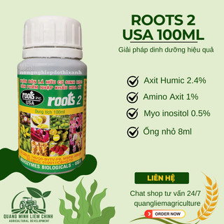 Phân bón lá cao cấp Hoa Kỳ Roots 2 - USA (100ml), kích ra rễ cực mạnh, dùng trong giâm cành chiết