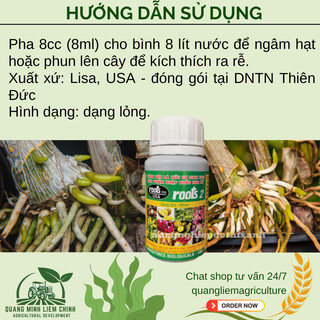 Phân bón lá cao cấp Hoa Kỳ Roots 2 - USA (100ml), kích ra rễ cực mạnh, dùng trong giâm cành chiết