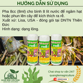 [COMBO 2 HŨ] Phân bón lá cao cấp Hoa Kỳ Roots 2 USA (8ml), kích ra rễ cực mạnh, giâm cành chiết cành