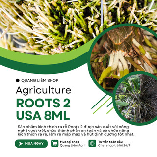 [COMBO 2 HŨ] Phân bón lá cao cấp Hoa Kỳ Roots 2 USA (8ml), kích ra rễ cực mạnh, giâm cành chiết cành