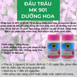 Phân bón lá Đầu Trâu 501 - 701 - 901 (hũ 100gram), dùng được cho mọi giai đoạn của cây trồng