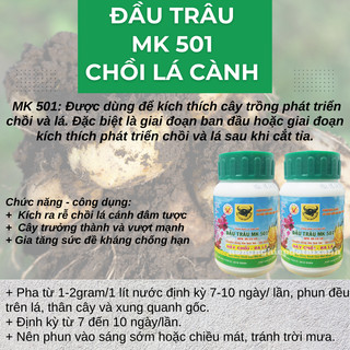 Phân bón lá Đầu Trâu 501 - 701 - 901 (hũ 100gram), dùng được cho mọi giai đoạn của cây trồng