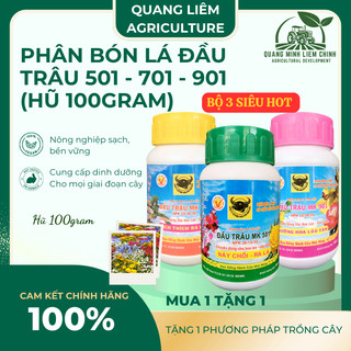 Phân bón lá Đầu Trâu 501 - 701 - 901 (hũ 100gram), dùng được cho mọi giai đoạn của cây trồng