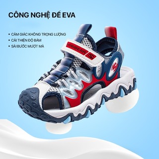 Giày sandal khóa dán Hobibear bít mũi có đế eva siêu mềm và chống trượt AU8173 chính hãng