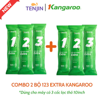Combo 2 Bộ Lõi Lọc Thô Số 1-2-3 KANGAROO Chính Hãng- Lõi Lọc Nước Kangaroo 123 Chính Hãng