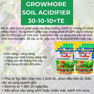 Phân bón lá Growmore (Gói 1KG)  đủ các chỉ số 30-10-10; 20-20-20; 10-55-10; 6-30-30