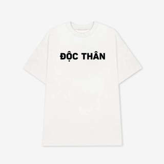 [HOT TREND] Áo thun unisex in chữ ĐỘC THÂN Slogan hài hước,áo phông nam nữ cổ tròn chất liệu cotton mềm mại co dãn ta554
