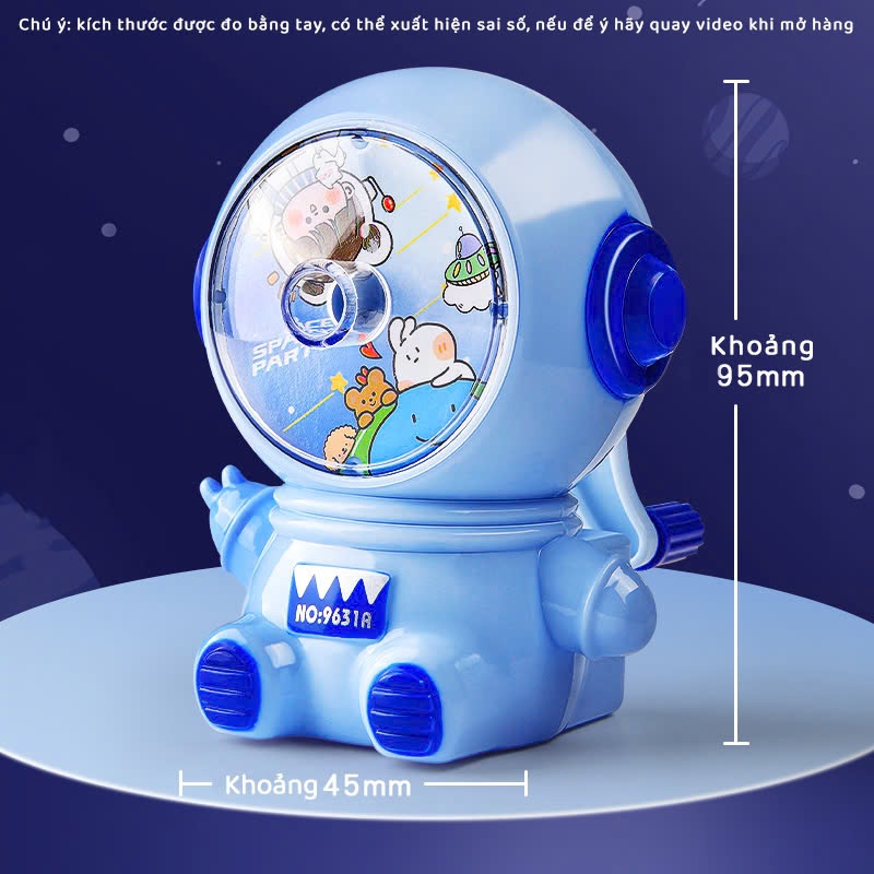 Máy Gọt Bút Chì Tự Động, Đồ Chuốt Bút Chì Quay Tay Phi Hành Gia Dễ Thương Độc Lạ