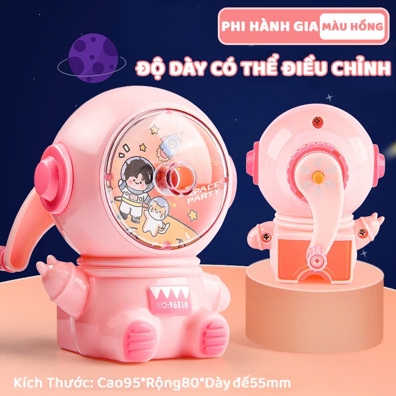 Máy Gọt Bút Chì Tự Động, Đồ Chuốt Bút Chì Quay Tay Phi Hành Gia Dễ Thương Độc Lạ