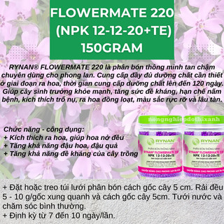 Phân bón Rynan (hũ 150gram), tốt cho cây đủ các chỉ số 12-12-20; 23-08-08; 31-08-08; 22-10-10