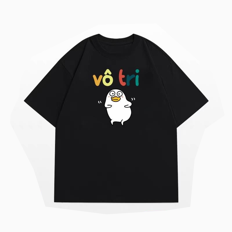[HOT TREND] Áo thun unisex vịt VÔ TRI hài hước, áo phông nam nữ cổ tròn chất liệu cotton mềm mại co dãn ta556