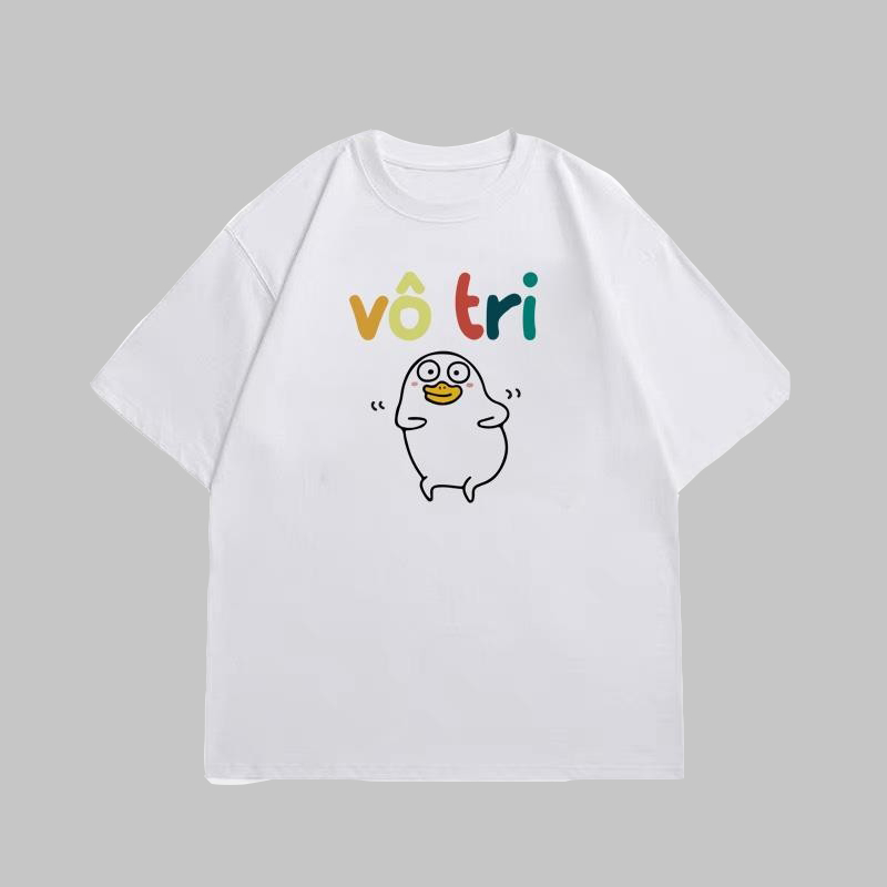 [HOT TREND] Áo thun unisex vịt VÔ TRI hài hước, áo phông nam nữ cổ tròn chất liệu cotton mềm mại co dãn ta556