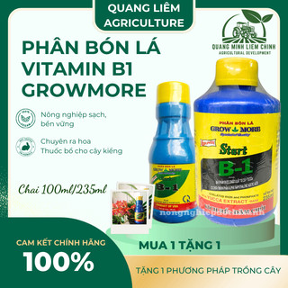 Phân bón lá đậm đặc cao cấp VITAMIN B1 Growmore (100ml, 235ml) - B1 Kích Ra Bông