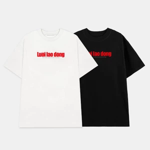 Áo thun unisex Lười lao động Slogan hài hước, áo phông nam nữ cổ tròn chất liệu cotton mềm mại co dãn ta553