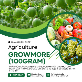 Phân bón lá Growmore (hũ 100gram) đủ các chỉ số 30-10-10; 20-20-20; 10-55-10; 6-30-30