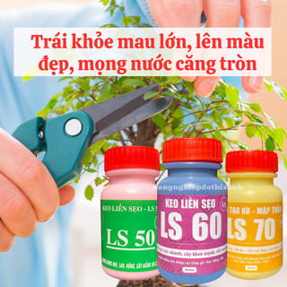 Keo liền sẹo liền da LS50, LS60, LS70 dùng cho cây trồng - Diệt khuẩn tốt kéo sẹo nhanh(25gr, 100gr)
