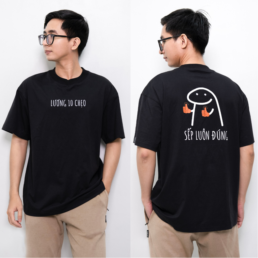 Áo thun nữ unisex, Áo Phông nam nữ in chữ LƯƠNG hài hước cổ tròn chất liệu 100% cotton co giãn mềm mại thoáng khí ta545