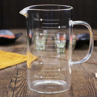 Cốc đong thuỷ tinh chia vạch 350ml 500ml 1000ml Ca đong định lượng nắp gỗ Ly đong thủy tinh chịu nhiệt Pha cà phê DODO
