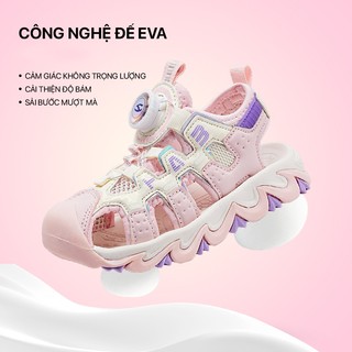 Dép quai hậu bít mũi Hobibear có đế EVA cao 3cm cho bé AU7880 Pink chính hãng