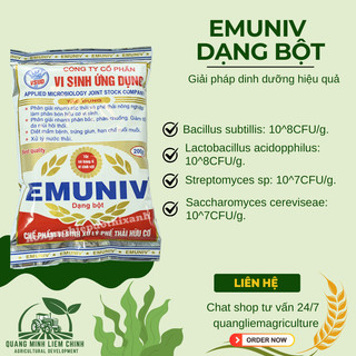 Chế phẩm vi sinh xử lý phế thải hữu cơ - EMUNIV dạng bột (gói 200gram)
