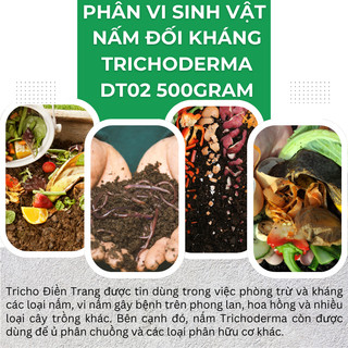 Phân vi sinh Điền trang Trichoderma (Gói 500gram) dạng bột hòa tan