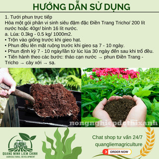 Phân vi sinh Điền trang Trichoderma (Gói 500gram) dạng bột hòa tan