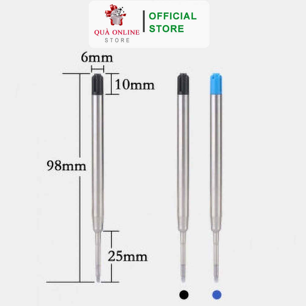 Ngòi ruột bút bi kiểu xoay 10cm - Ruột bút ký cao cấp bằng kim loại giá rẻ vô địch