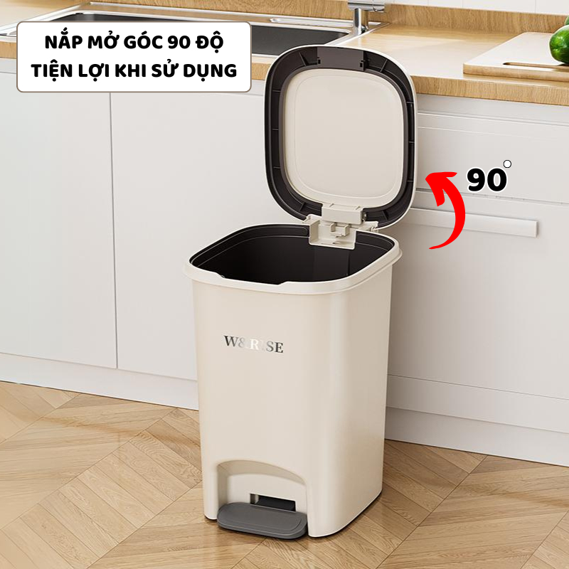 Thùng Rác Đạp Chân ENODA HOME Lớn 10L, 15L, 20L, 30L, Thùng Đựng Rác Có Nắp Đậy TR021