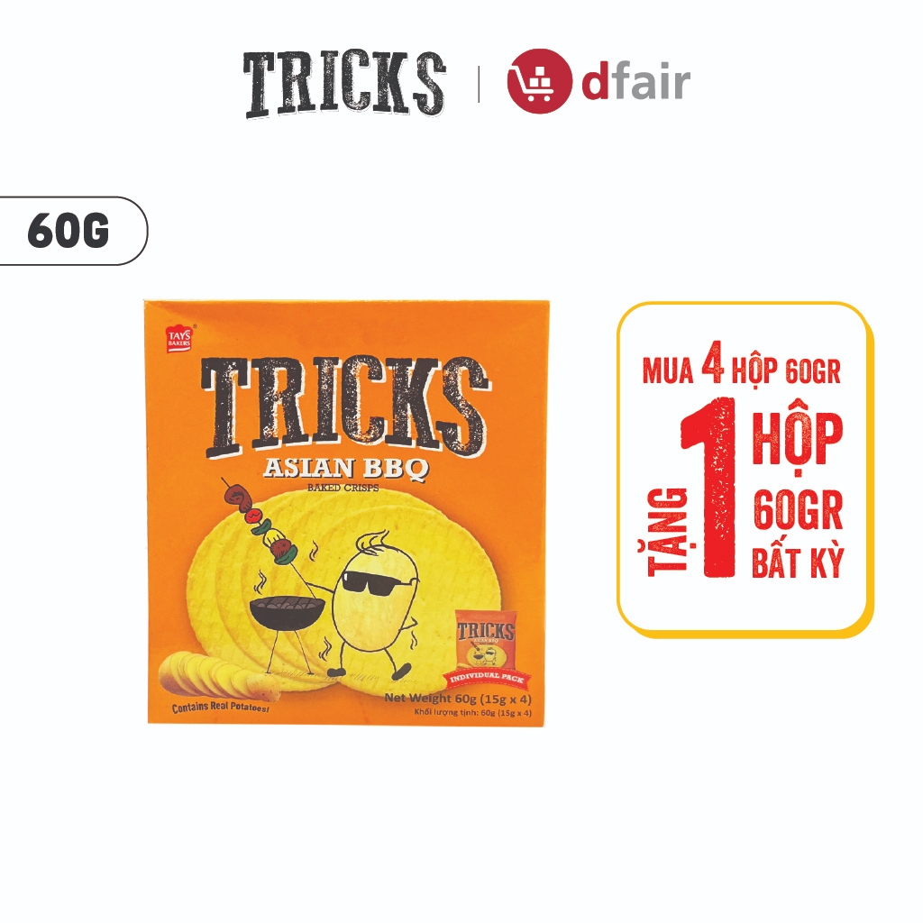 TRICKS Bánh Khoai Tây Vị Thịt Nướng 60G | Shopee Việt Nam