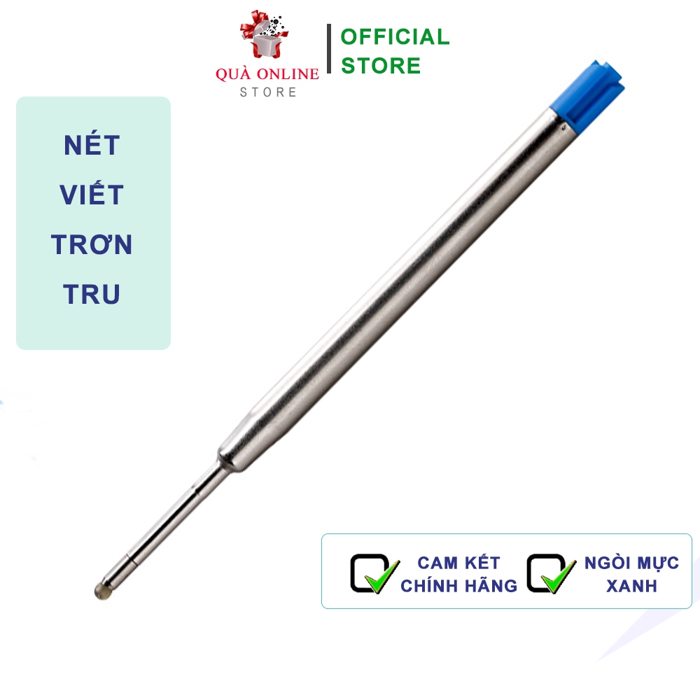Ngòi ruột bút bi kiểu xoay 10cm mực xanh - Ruột bút ký cao cấp bằng kim loại giá rẻ vô địch