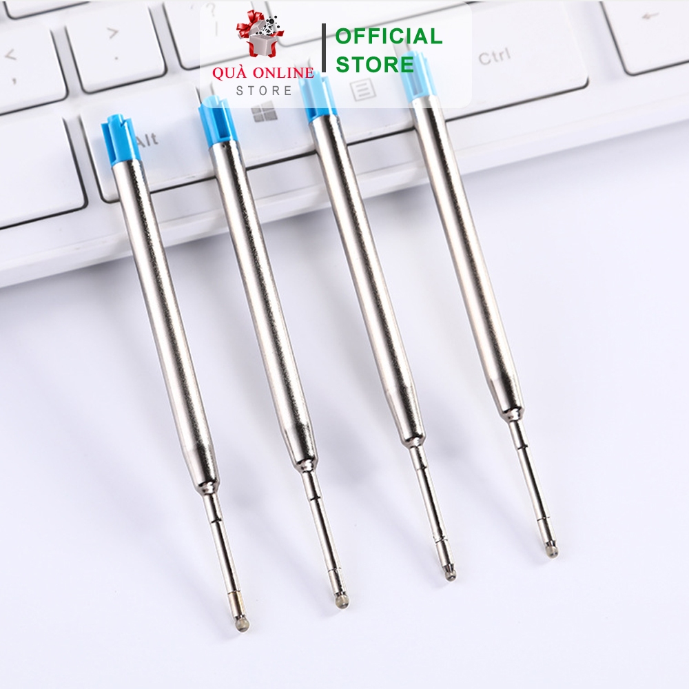 Ngòi ruột bút bi kiểu xoay 10cm mực xanh - Ruột bút ký cao cấp bằng kim loại giá rẻ vô địch