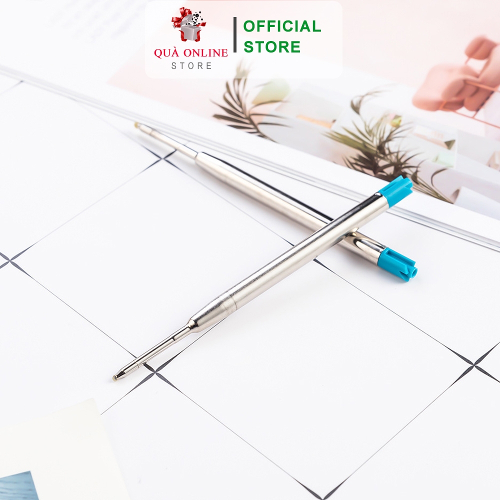 Ngòi ruột bút bi kiểu xoay 10cm mực xanh - Ruột bút ký cao cấp bằng kim loại giá rẻ vô địch