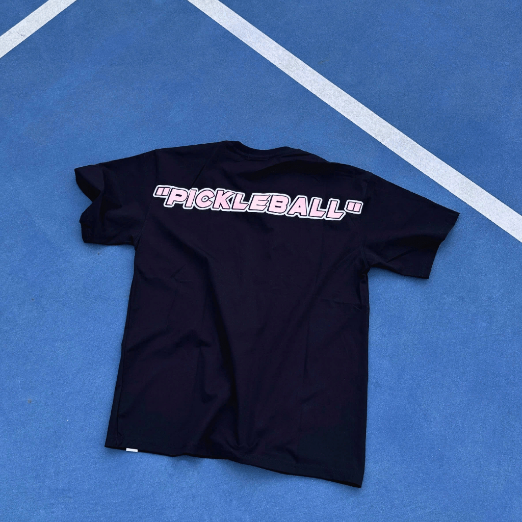 Áo Thun Pickleball Unisex Vsmash Sportwear – In lụa chữ Pickleball - Vải Bông Em Bé Mềm Mịn, Thoáng Mát, Thấm Hút Mồ Hôi