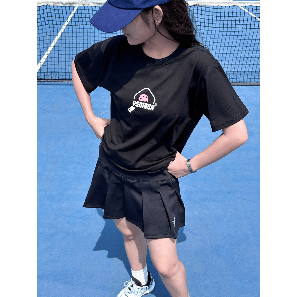 Áo Thun Pickleball Unisex Vsmash Sportwear – In lụa chữ Pickleball - Vải Bông Em Bé Mềm Mịn, Thoáng Mát, Thấm Hút Mồ Hôi