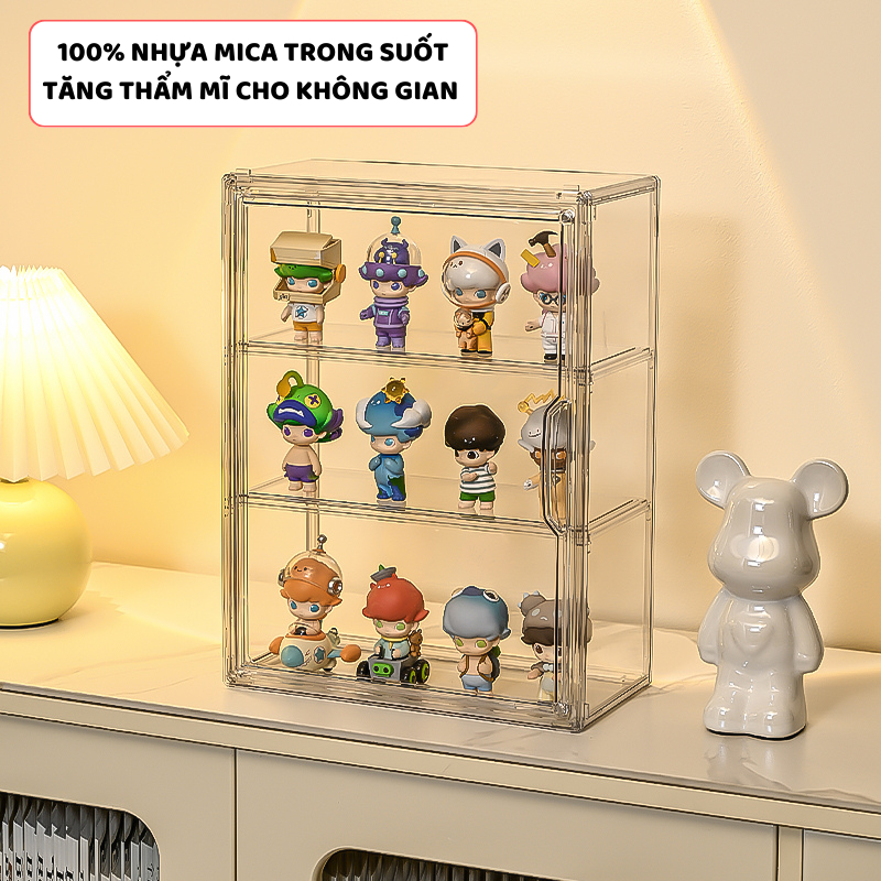 Hộp Trưng Bày Mô Hình Trong Suốt ENODA HOME, Hộp Nhựa Mica Đựng Lego, Đồ Chơi Nhiều Ngăn HTS021