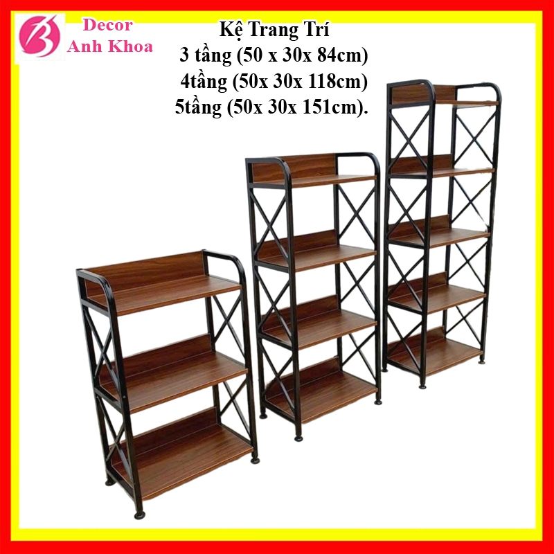 Kệ sắt để đồ đa năng của Binbo, kệ trang trí 3,4,5 tầng, thiết kế hiện đại, nhiều công dụng