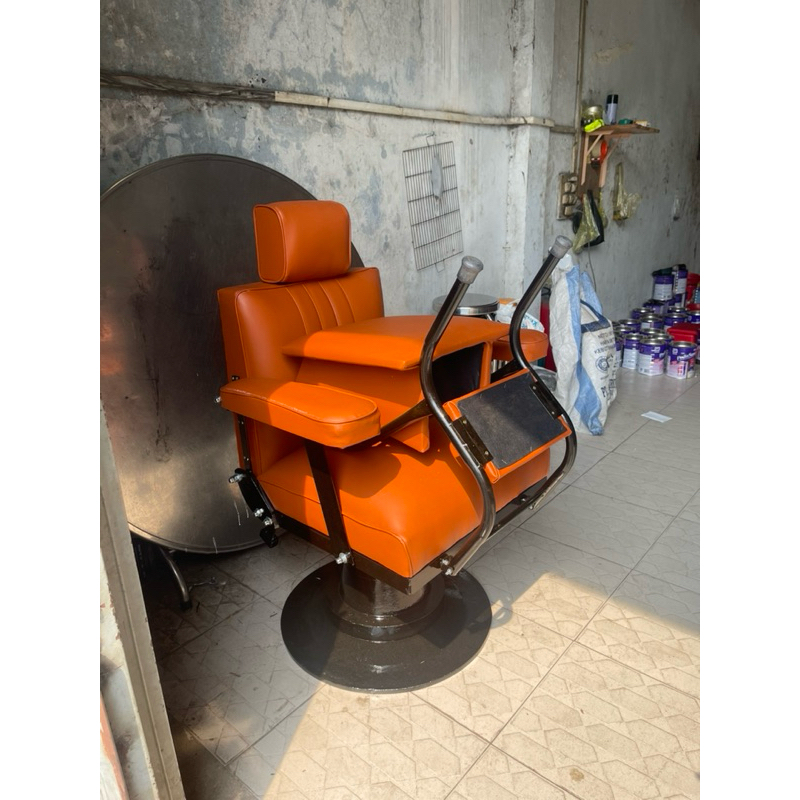 Barber Shop Orange Barber Chair Modern Style Lounge Chair