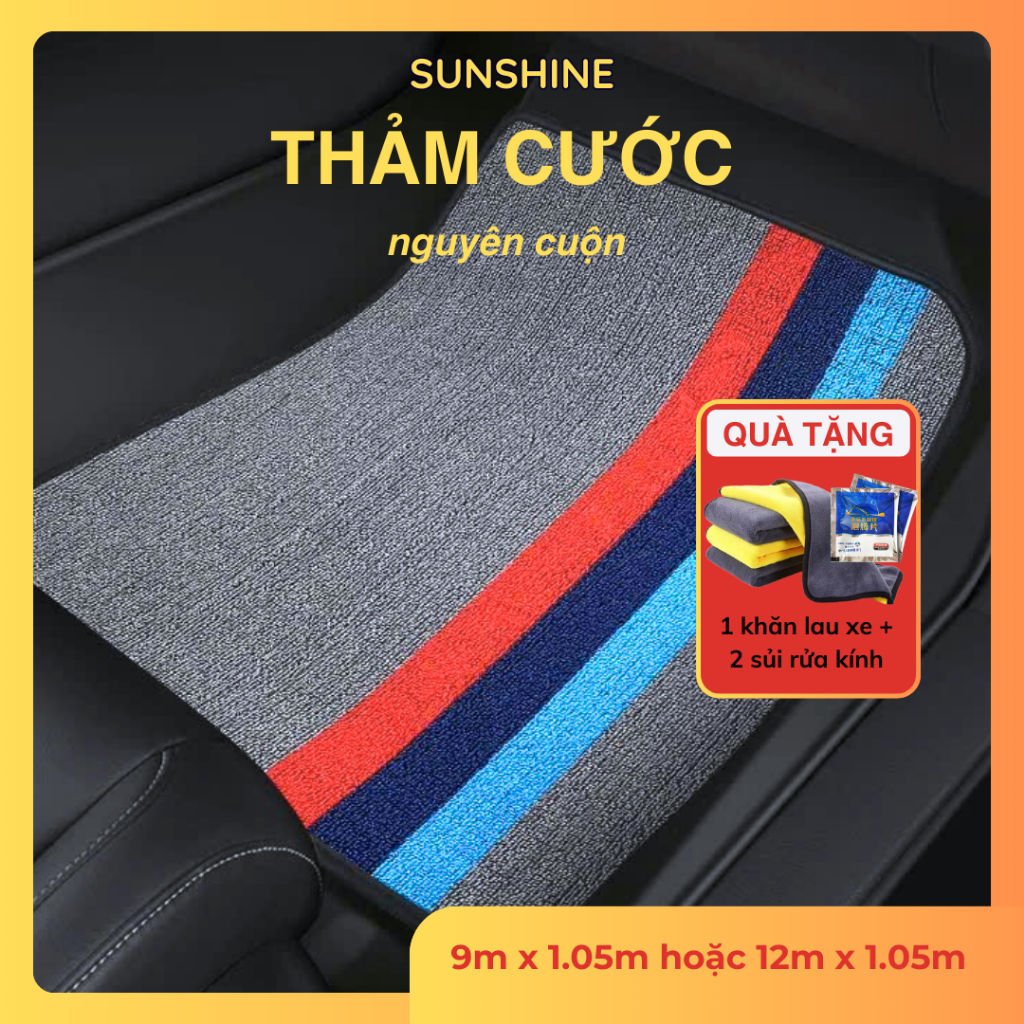 [45 chỗ] Thảm cước nguyên cuộn kích thước dài 9m x 1.05m và 12m x 1.05m dành cho xe khách 45 chỗ
