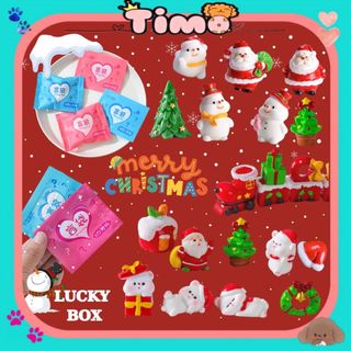 Túi Mù Noel Giáng Sinh Tượng Mini Trang Trí Decor Lucky Box Mô Hình Cute Timo