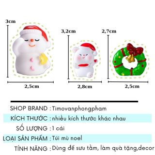 Túi Mù Noel Giáng Sinh Tượng Mini Trang Trí Decor Lucky Box Mô Hình Cute Timo