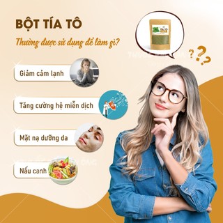 Bột tía tô 200g, nguyên chất, thơm mịn, dùng đắp mặt, pha uống - Lãn Ông