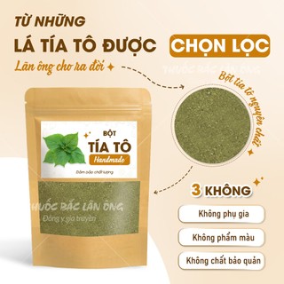 Bột tía tô 200g, nguyên chất, thơm mịn, dùng đắp mặt, pha uống - Lãn Ông
