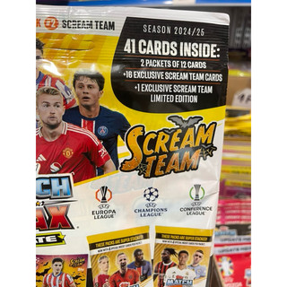 [Update Multipack #2 ]Túi Thẻ Cầu Thủ Bóng Đá Match Attax Update Mega Multipack 1 Scream Team Mùa 2024/25 24/25 (41 Thẻ)