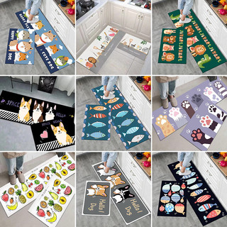 Thảm Lau Chân Nhà Bếp Bộ 2 Tấm Chống Trơn Trượt, Thảm Chùi Chân Nhà Tắm Trải Bếp Chất Nỉ Lì Bali 88202