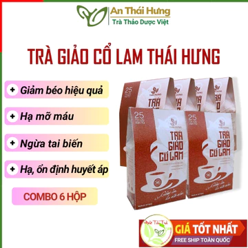 [FreeShip-Combo06 hộp] Trà túi lọc Giảo Cổ Lam Thái Hưng Adtea, thảo dược giảm cân hạ mỡ máu tốt cho tim mạch huyết áp