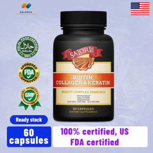 Biotin, 25,000 mcg, tái tạo tế bào, phục hồi da, mọc tóc, chống lão hóa, chống oxy hóa, 60 viên mềm